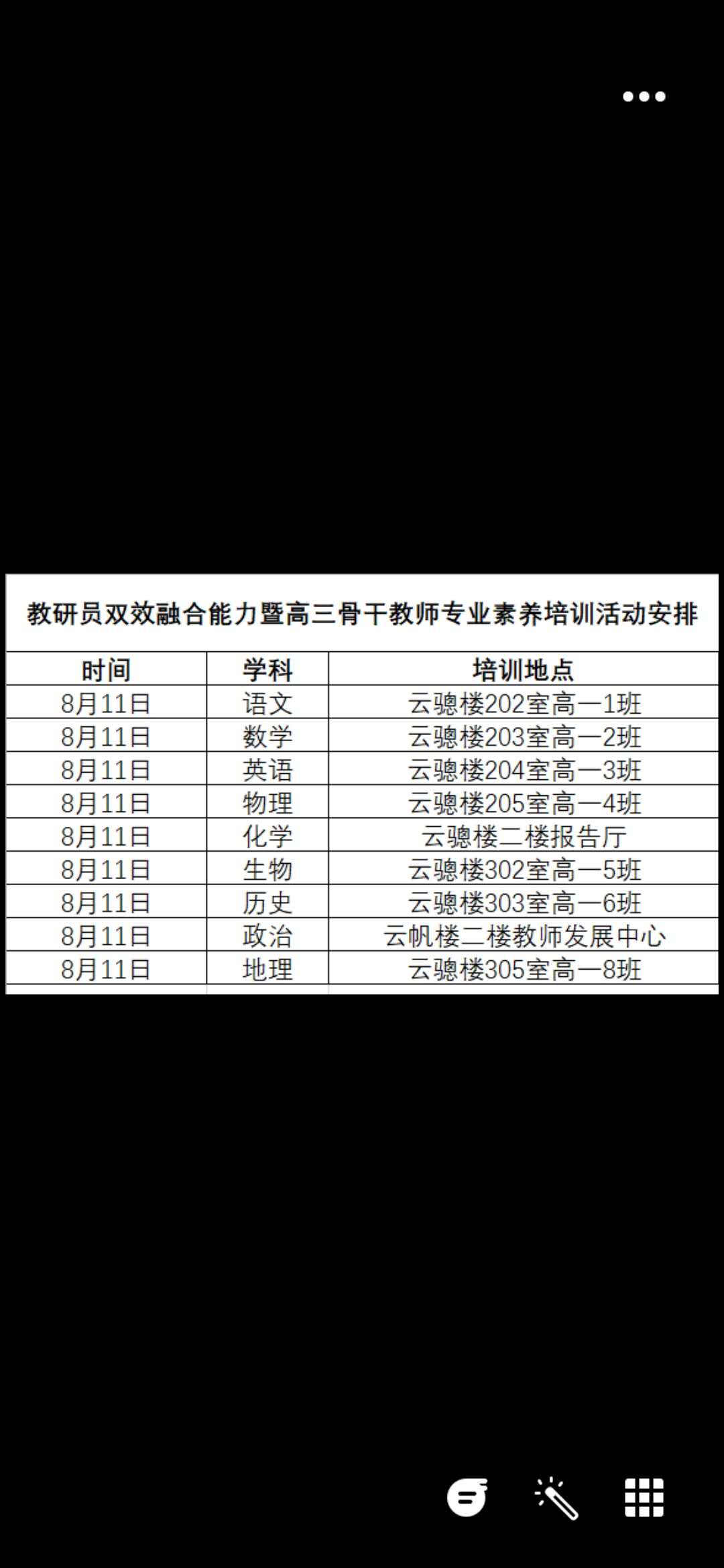 教研员双效融合能力暨高三骨干教师专业素养培训活动安排